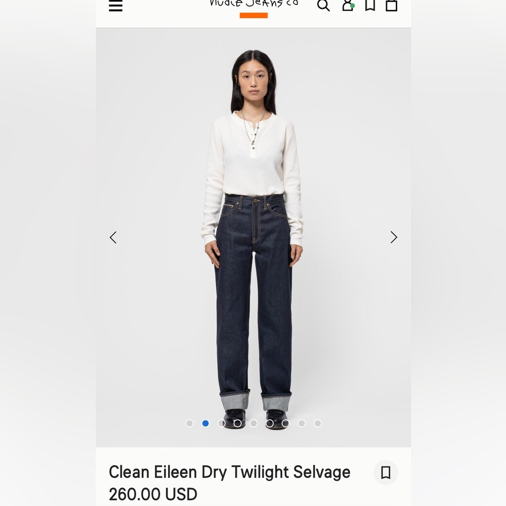 Nudie Jeans Dark Selvedge Denim Clean Eileen